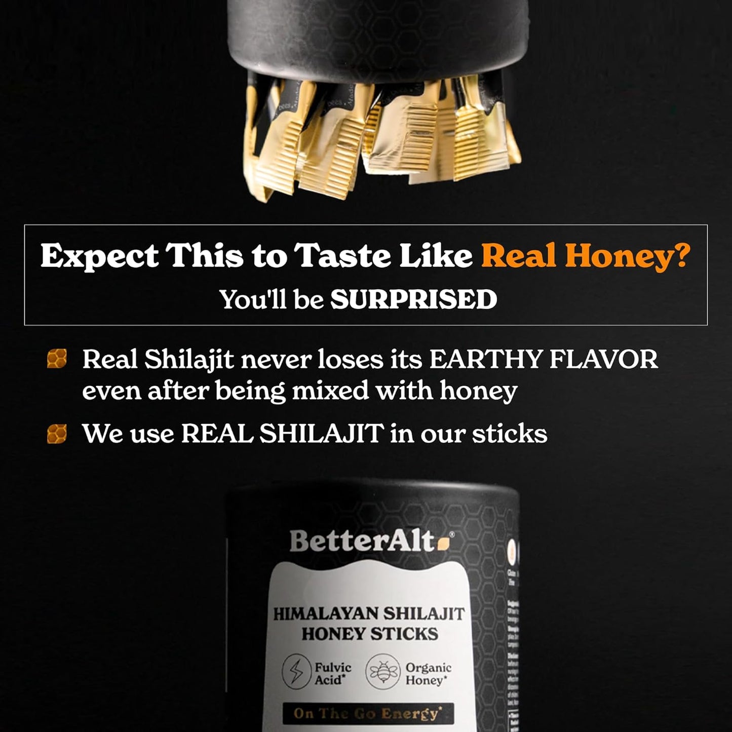 BetterAlt™ - Himalayan Shilajit Honey Sticks
